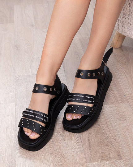 Sandalia Monaco - Negro - Tienda Nébula