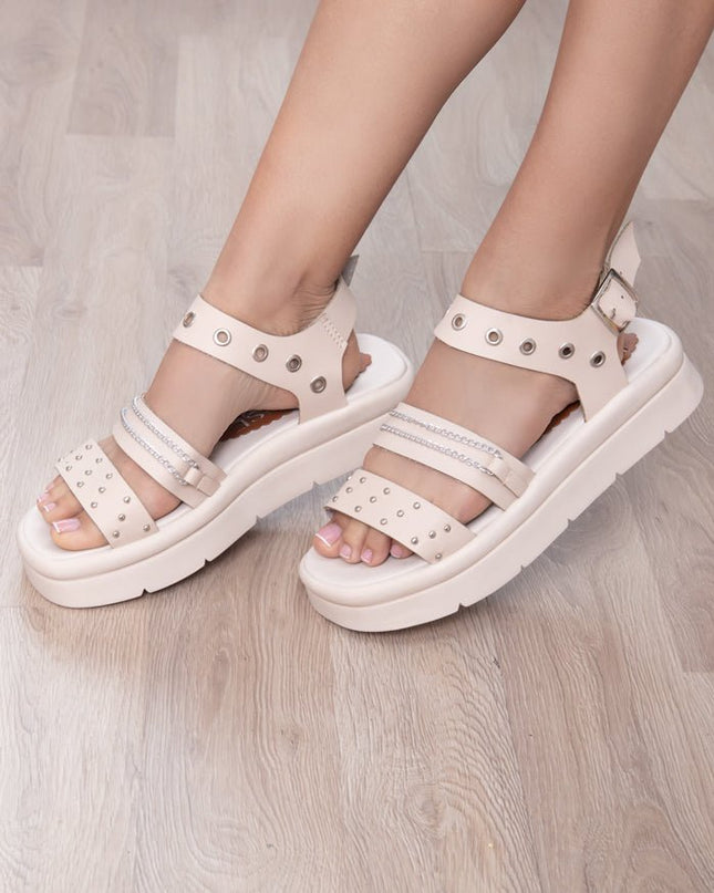 Sandalia Monaco - Nude - Tienda Nébula