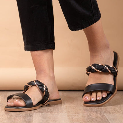 Sandalia Nasau - Negro - Tienda Nébula