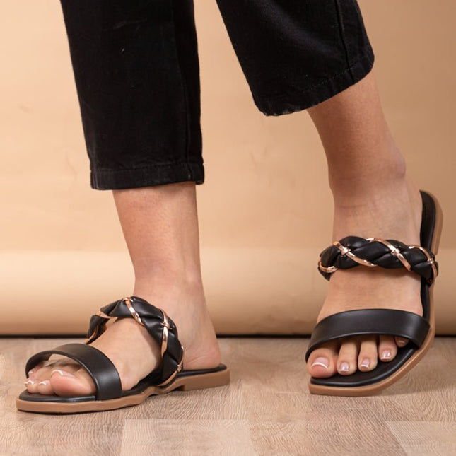 Sandalia Nasau - Negro - Tienda Nébula
