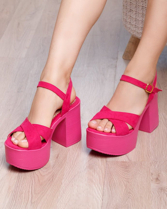 Sandalias Queens - Fucsia - Tienda Nébula