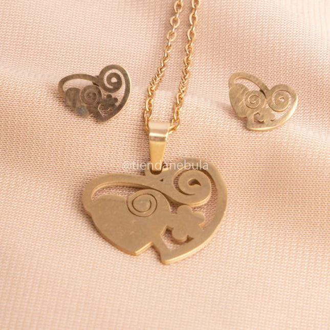 Set Collar Corazón 3 - Tienda Nébula