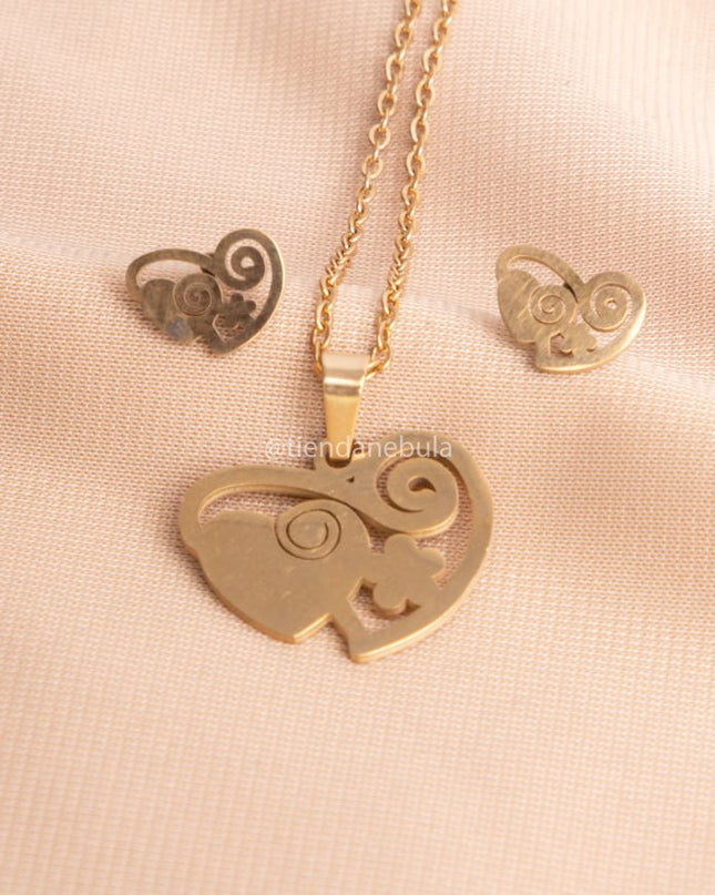 Set Collar Corazón 3 - Tienda Nébula