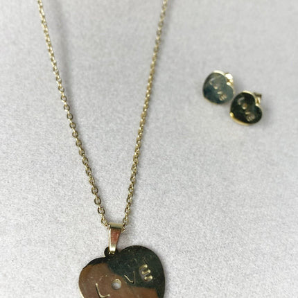 Set Collar Corazón Love - Tienda Nébula