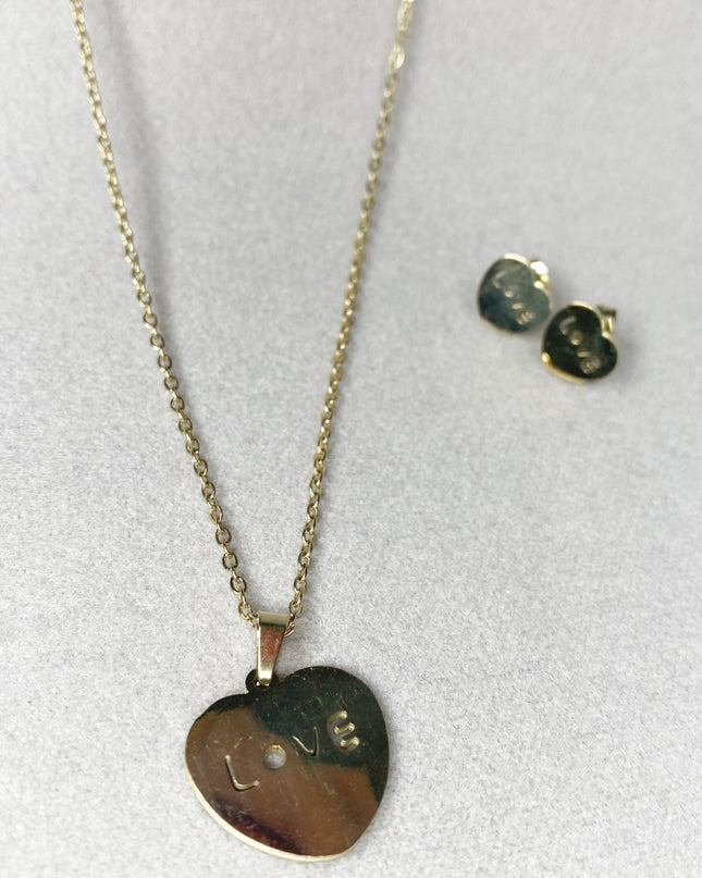 Set Collar Corazón Love - Tienda Nébula