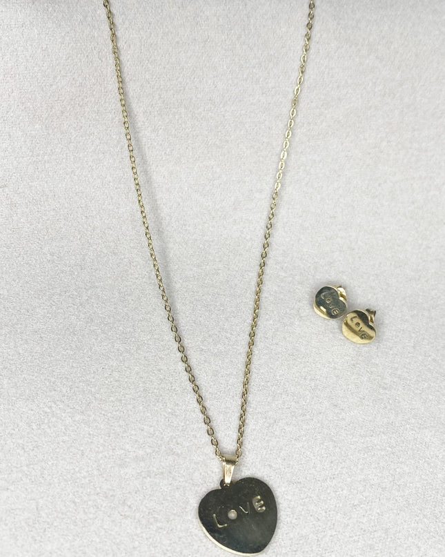 Set Collar Corazón Love - Tienda Nébula