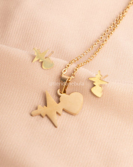 Set Collar Rayo Corazón - Tienda Nébula