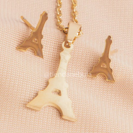 Set Collar Torre Eiffel - Tienda Nébula