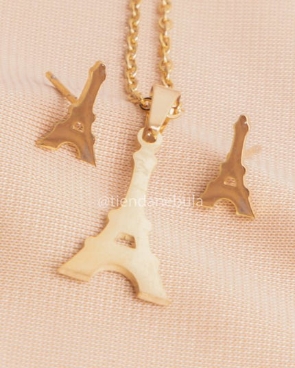 Set Collar Torre Eiffel - Tienda Nébula