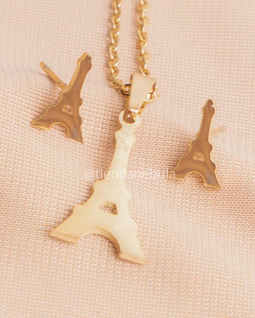 Set Collar Torre Eiffel - Tienda Nébula