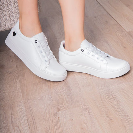 Zapatilla Arezzo - Blanco Con Negro - Tienda Nébula
