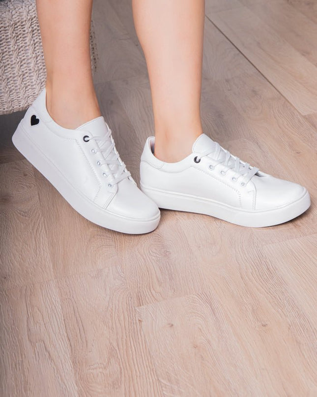 Zapatilla Arezzo - Blanco Con Negro - Tienda Nébula