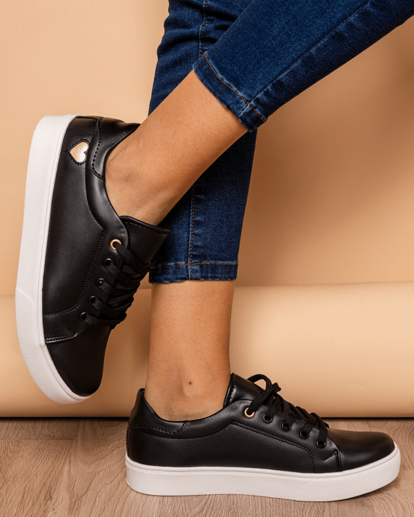 Zapatilla Arezzo - Negro - Tienda Nébula