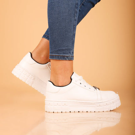 Zapatilla Dublin - Blanco Negro - Tienda Nébula