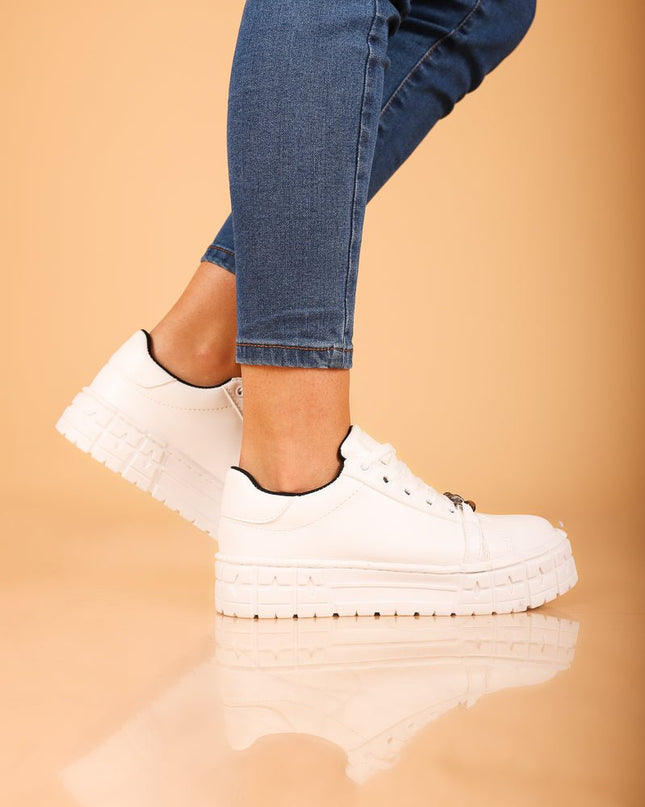 Zapatilla Dublin - Blanco Negro - Tienda Nébula