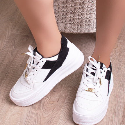 Zapatilla Krabi - Blanco Con Negro - Tienda Nébula