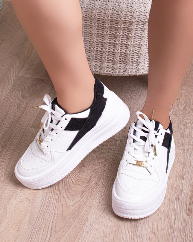 Zapatilla Krabi - Blanco Con Negro - Tienda Nébula