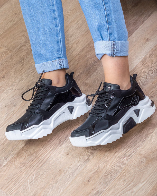 Zapatilla Perth - Negro y Blanco - Tienda Nébula
