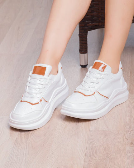 Zapatilla San Blas - Blanco con Camel - Tienda Nébula