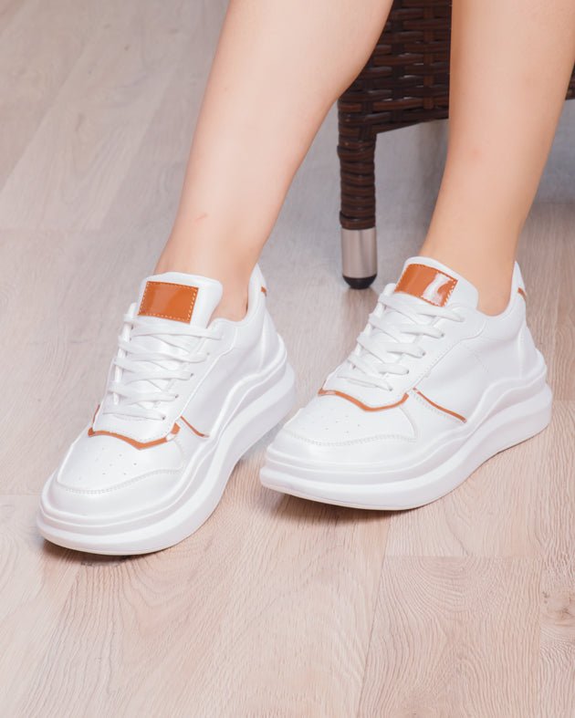 Zapatilla San Blas - Blanco con Camel - Tienda Nébula