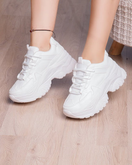 Zapatilla Snow - Blanco Cuero - Tienda Nébula
