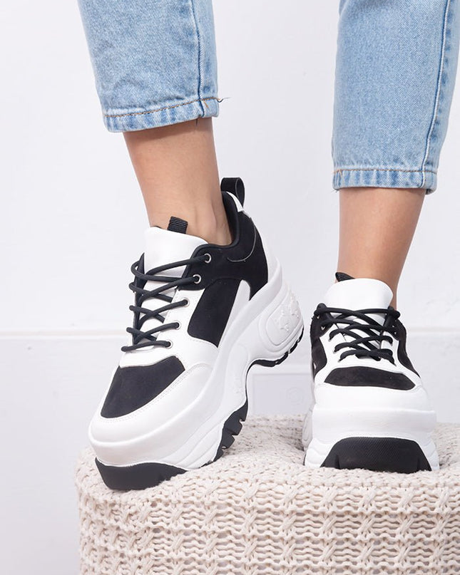 Zapatilla Wolf - Blanco con Negro - Tienda Nébula